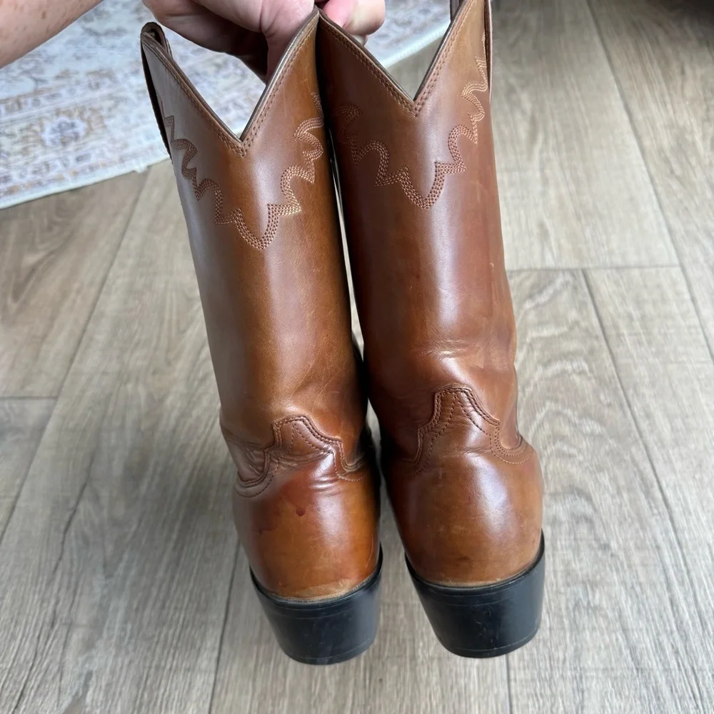 Ariat Sedona cowboy boots leather men size 9D Style #34625 brown READ